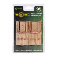 2 houten muizenvallen