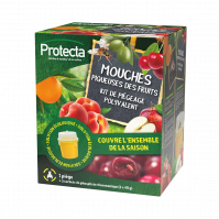 Kit de piègeage polyvalent pour les mouches piqueuses des fruits.
