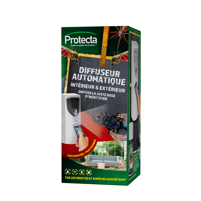 Protecta Diffuseur Automatique D'Insecticides Au Pyrèthre Végétal + 1 Recharge