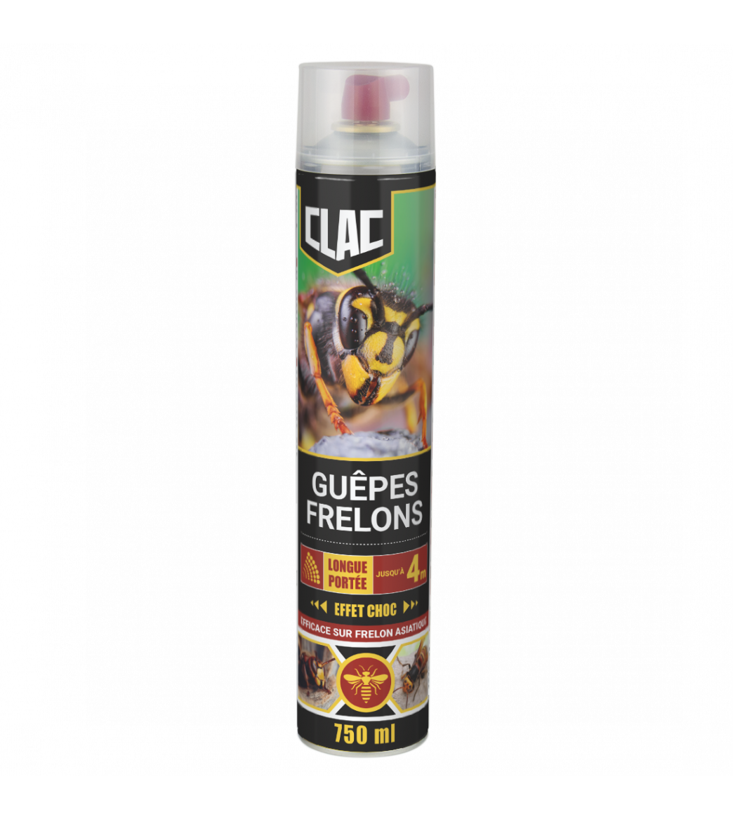 Aérosol guêpes et frelons effet choc 750ml main product photo